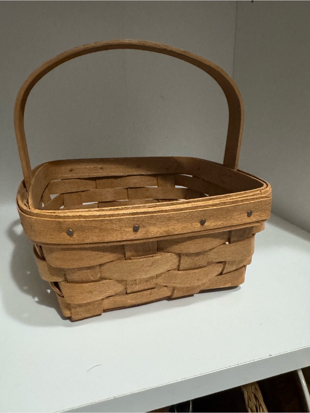 Longaberger Natural Brown Woven Handle Basket